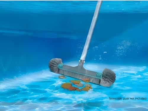 20" Pool Brush with Spherical End Bristles, Heavy Duty Wall & Floor Scrubber - Image 3