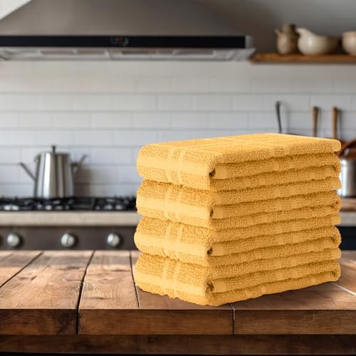 DecorRack Large Kitchen Towels, 100% Cotton, Plaid Rags, 15 x 25 - Image 3