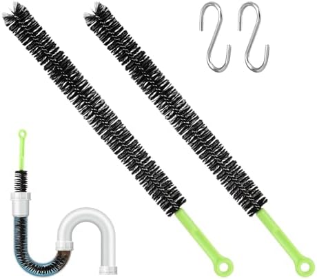 2 Pcs 16.5 Inch Flexible Drain Cleaning Brush Set by EMVANV