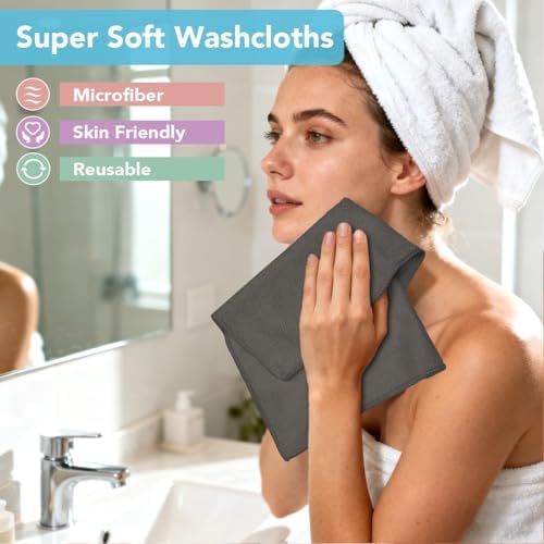 Orighty Wash Cloths, Face Towels 12x12 Inch 10 Pack - Image 2