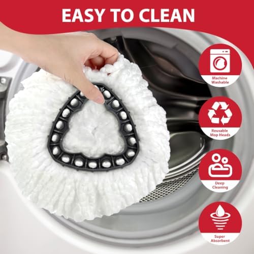 Spin Mop Replacement Set for EasyWring 1-Tank, 2 Heads - Image 7
