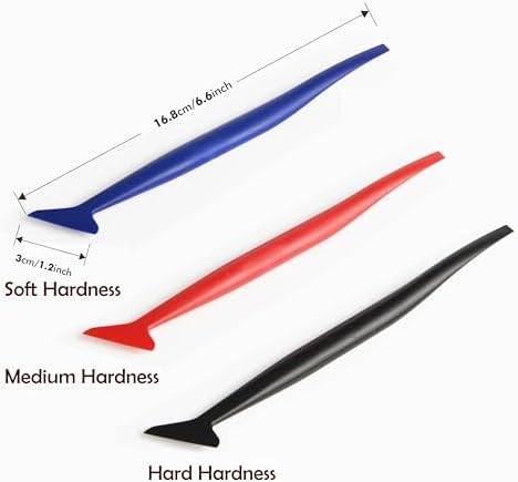 FOSHIO Vinyl Car Wrapping Flexible Micro Squeegee Curves Slot Tint Tool Set 3 - Image 4