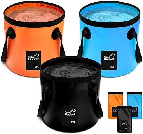 3 Pcs 5 Gallon Collapsible Bucket by Tessco