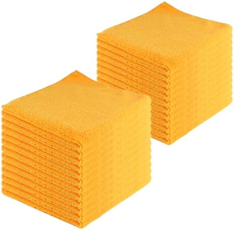 Microfiber Cleaning Cloths, 24 Pack, All-Purpose, Highly Absorbent, Washable by JDHomease