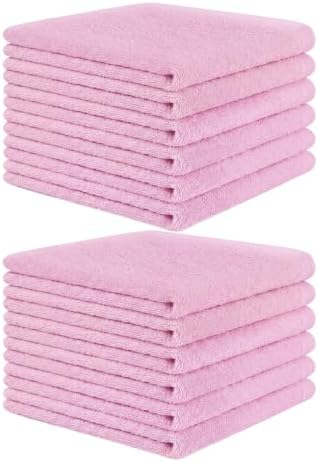 12 Pack Washcloths, 100% Cotton Wash Cloths, 12x12 Inch by ZHAYAO