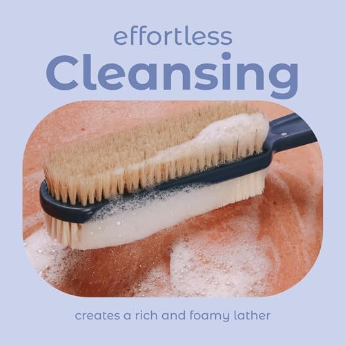 MainBasics Shower Brush Back Scrubber, Dual Sided Body Brush, Long Handle - Image 4
