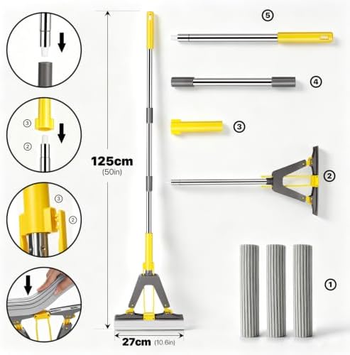 Sponge Mop, Roller Sponge Mop - Image 2