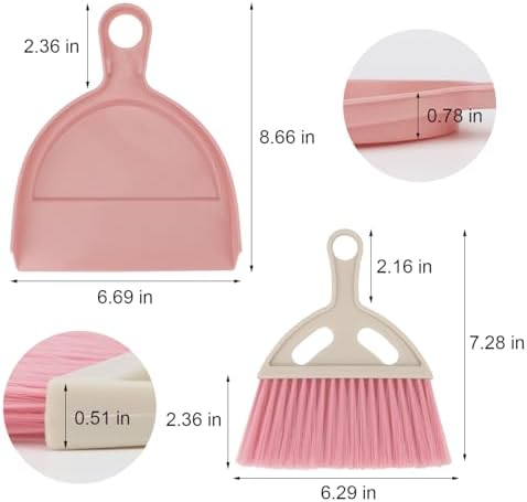 1 Pcs Mini Broom and Dustpan Set Small Whisk Broom Hand Held - Image 2