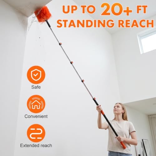 Window Washing Kit with Extension Pole 20FT, Squeegee - Image 2