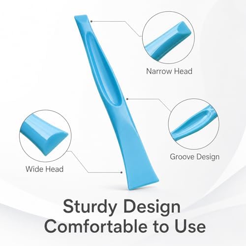 4 Pcs Multipurpose Plastic Cleaning Scraper No-Scratch Sticker & Label Remover - Image 6