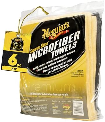 Meguiar's Supreme Shine Microfiber Towels, 6 Pack by Meguiars