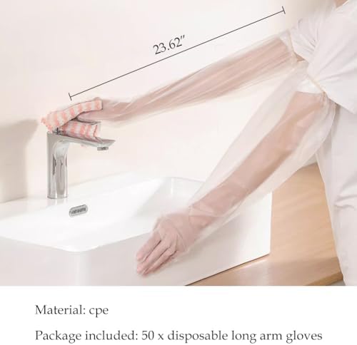 WAYUTO 50pcs Disposable Long Arm Gloves - Image 6
