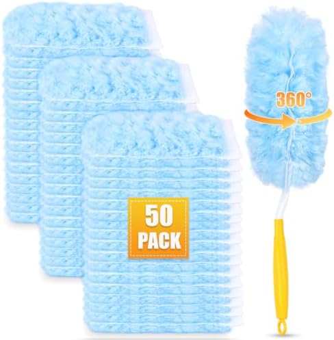 50 Pack Duster Refills for Swiffer Duster, Unscented Duster Refill Kit by WSPER