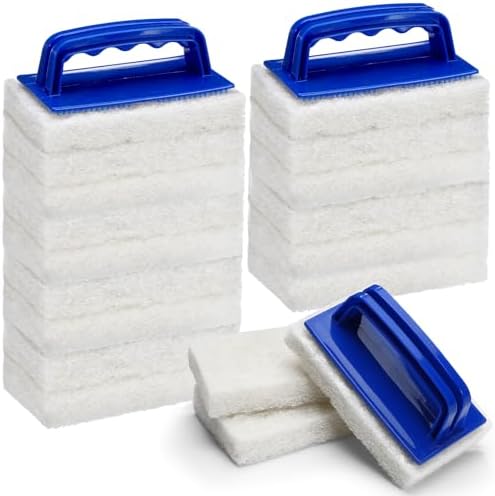 Maxdot 18 Pcs Handled Bath Scrubber Sponge Scrub Pad by Maxdot