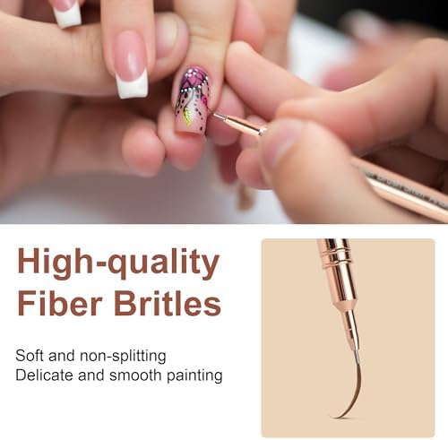 Artdone Metallic Nail Art Pens, Liner Brushes Set - Image 4