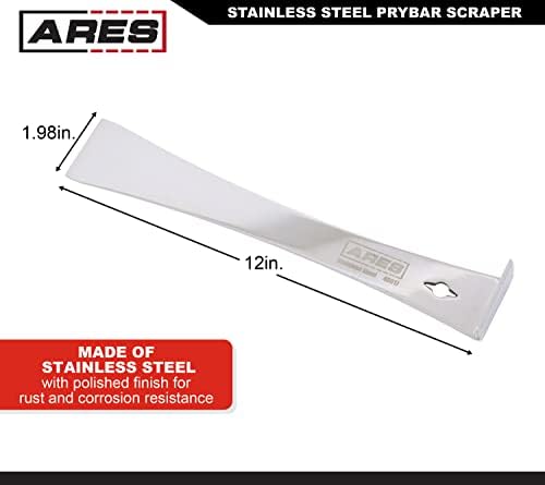 ARES 46017 12-In Stainless Steel Pry Bar Scraper - Image 2