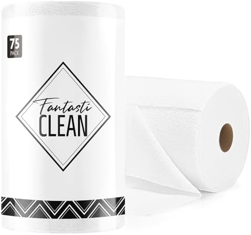 Fantasticlean Microfiber Cleaning Cloth Roll- 75 Sheets by Fantasticlean