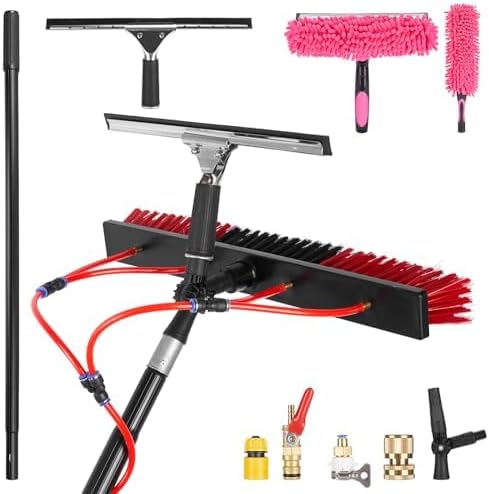 16.5ft/5m Water Fed Pole Kit, Solar Panel Cleaning & Squeegee Kit, Aluminum by ZKUAOGDI