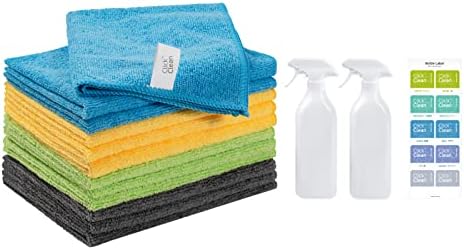 CLICK CLEAN 12 Microfiber Cleaning Cloths by CLICKCLEAN