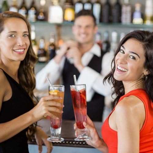 16 Pack Reusable Glass Straws, 6 Straight and 6 Bent - Image 2
