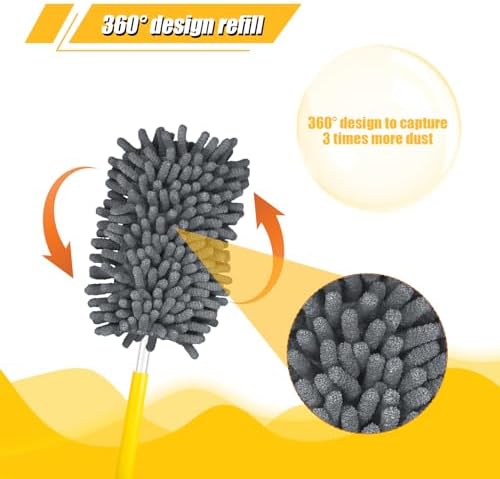 2pcs Duster Refills for Swiffer, Microfiber Dusters Heavy Duty Refills 360 - Image 3