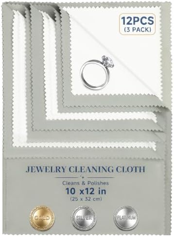 Bonison 3 Pack Large Silver Polishing Cloth – 10"x12" Jewelry Cleaning Cloth & by Bonison