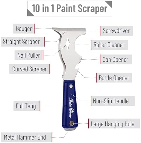 Bates- Paint Scraper, 10 in 1 Painters Tool, Paint Scrapers - Image 3