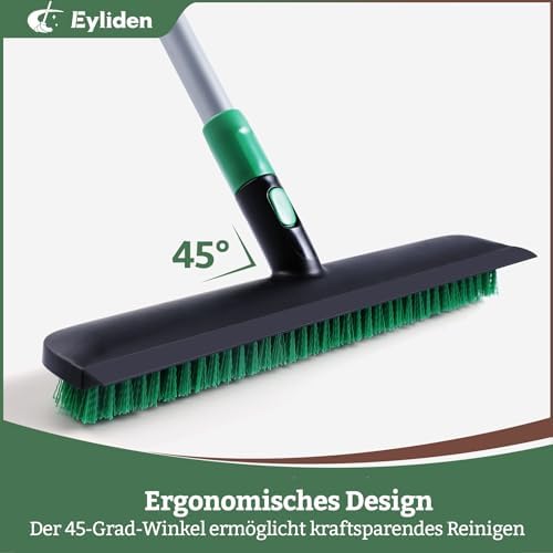 Eyliden Scrub Brush with Squeegee, Floor Deck Tile Bath Cleaning Scrubber - Image 4