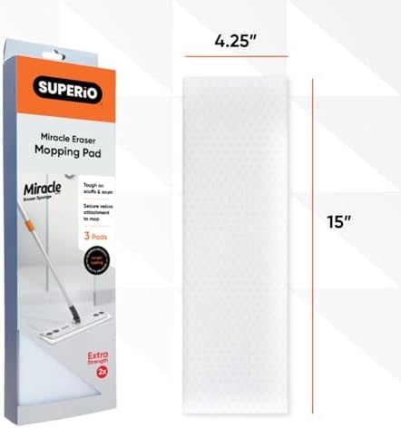 Superio Magic Eraser Mopping Pads, Miracle Sponges Mop Pad - Image 2