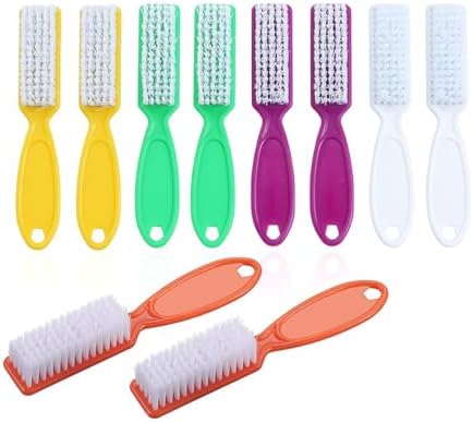 SQULIGT 10 Pcs Handle Grip Cleaning Brushes, Hand Fingernail Nail Scrub by SQULIGT