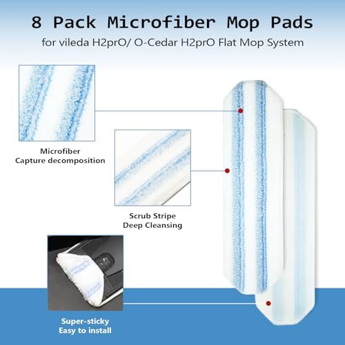 8 Pack Replacement Pads for O Cedar Flat Mop System - Image 4