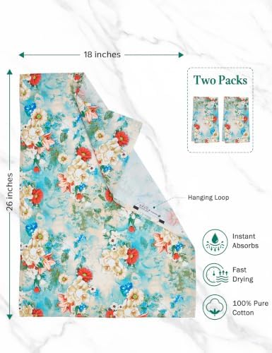 Flour Sack Kitchen Towels 2 Pack, 18x26 Inch - Image 2