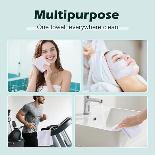 White Washcloths 15 Pack, Highly Absorbent & Quick Drying Face Towels - Image 5