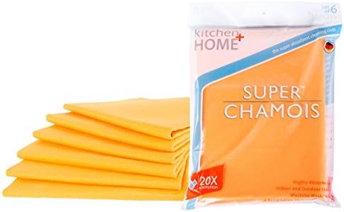 Super Chamois - Extra Large 20" X 27" Super Absorbent Cleaning Cloth - 6 Pack by Kitchen+%2B+Home