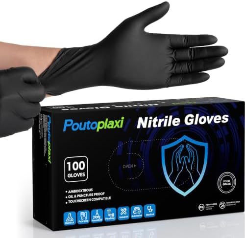 Nitrile Disposable Gloves 5 Mil, 100 Cout by Unknown