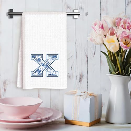 Chinoiserie Initial Kitchen Towels, Personalized Kitchen Towels, Personalized - Image 3