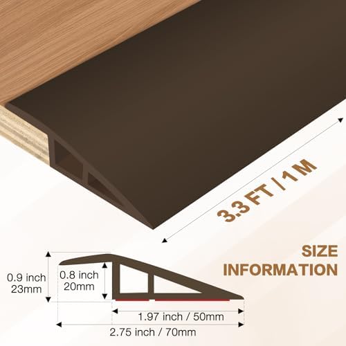 Floor Transition Strip Vinyl Door Threshold Ramp Self Adhesive Carpet Edging - Image 2