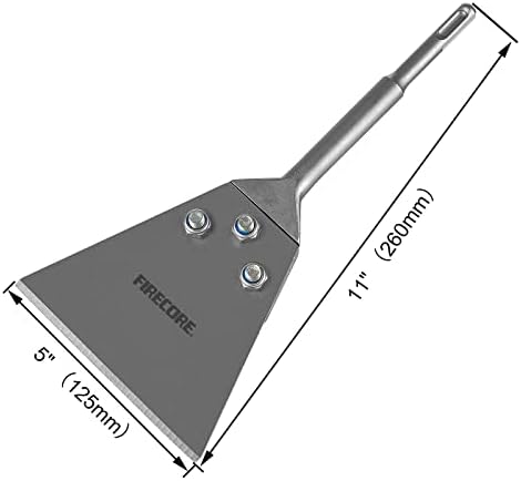 Firecore 5 Inch x 11 Inch SDS Plus Floor Scraper, Tile Removal Chisel Tool - Image 6