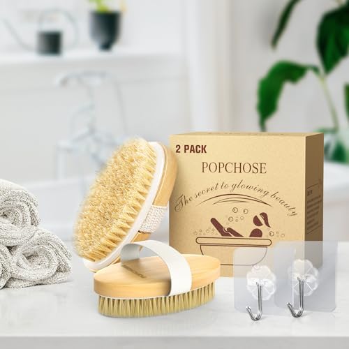 POPCHOSE Dry Brushing Body Brush, Natural Bristle Exfoliating Brush - Image 7