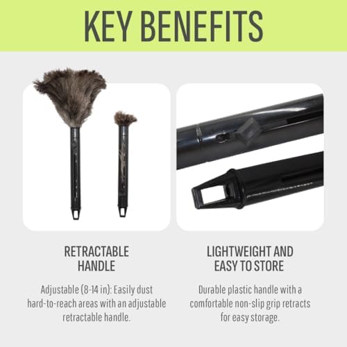 Retractable Feather Duster 8-14 in Adjustable - Image 3