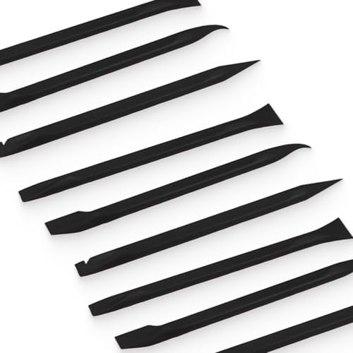 Hordion 9PCS Plastic Scraper Non-Scratch Scraper Sticker Remover Black - Image 7
