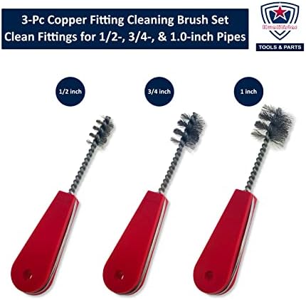 Copper Pipe Cleaner, Pipe Fitting Brushes, Clean Inside of Fittings - Image 2
