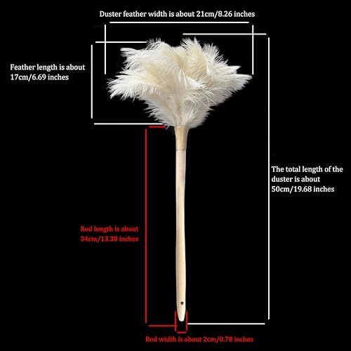 19.7 Inch Ostrich Feather Duster – Soft Dusting Brush - Image 2