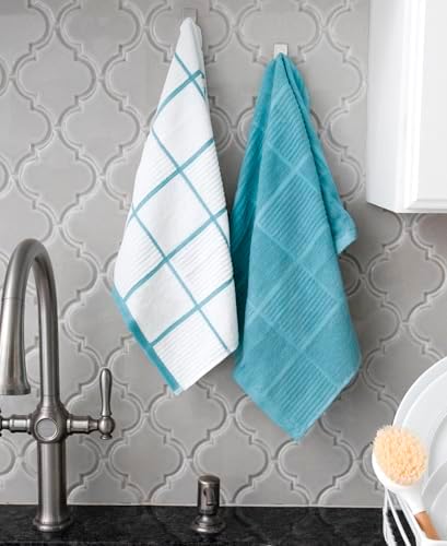 T-Fal Solid & Checked Parquet Kitchen Towels: Highly Absorbent, Super Soft Long - Image 5