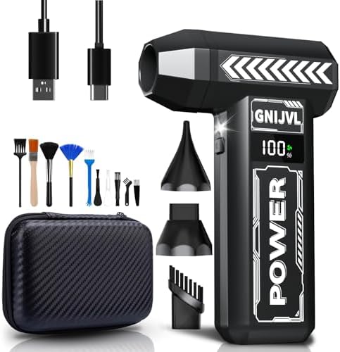 Compressed Air Duster, 000RPM 4-Gear Adjustable Super Power Air Blower Electric by Unknown