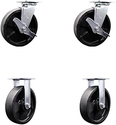 4465L1 FG4465L10000 Rubbermaid Locking Replacement Caster Kit – Fits Rubbermaid by ServiceCasterCorporation