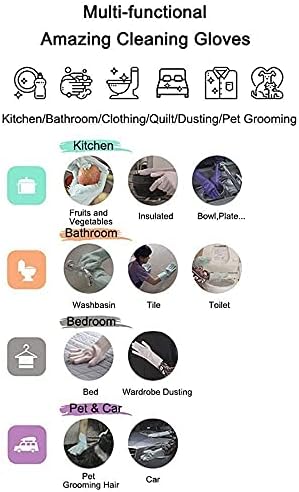 Silicone Dishwashing Gloves, Pet Grooming Rubber Scrubbing - Image 7