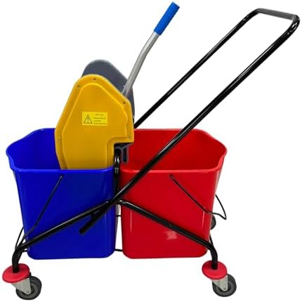 Commercial Double Bucket Mop Cart - Image 2