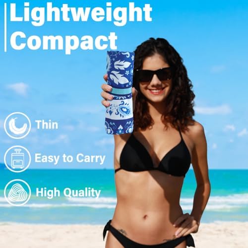 Widdonen Microfiber Beach Towel, Compact 2 Pack-71x32 Inch - Image 2
