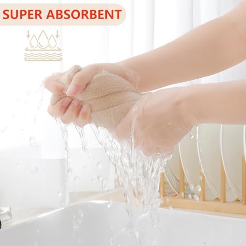 Homaxy 100% Cotton Waffle Weave Kitchen Dish Cloths 18-Pack - Image 3